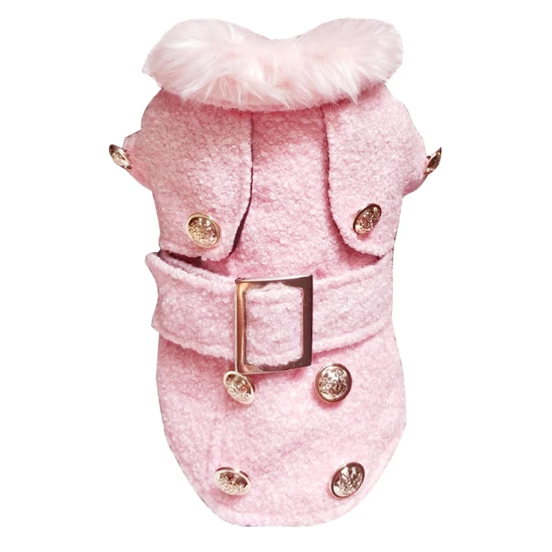 Winter Warm Dog Clothes Pet Dog Woolen Coat Cute Dog Sweater Cat Jacket Autumn Pet Clothing Puppy Apparel