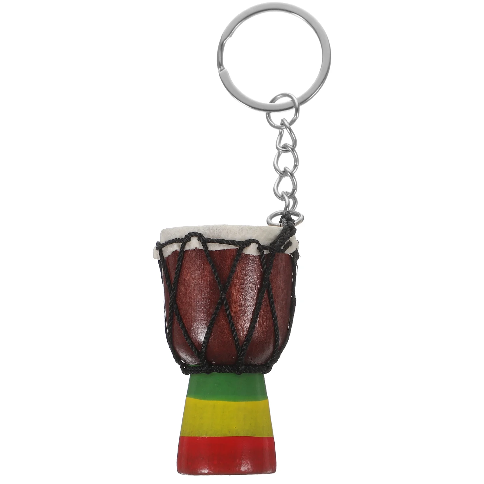 Key Chain Music Instrument Pendant Chains Car Keys African Drum Wood Handbag Hanging Decor Pendants Miss