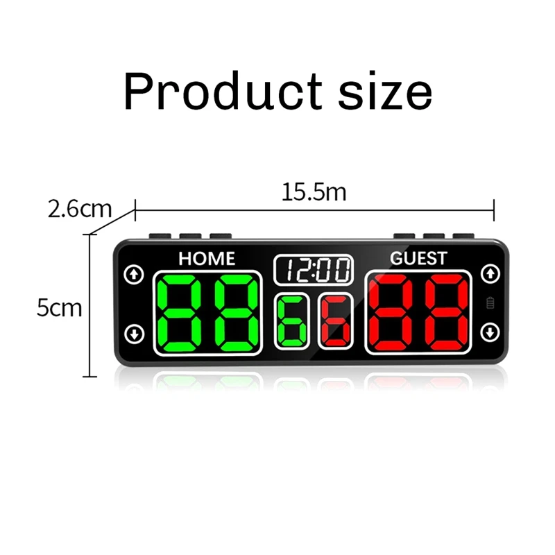 Tabellone segnapunti digitale con Timer per il conto alla rovescia, tabellone segnapunti a LED, tabellone segnapunti elettronico per tabellone e