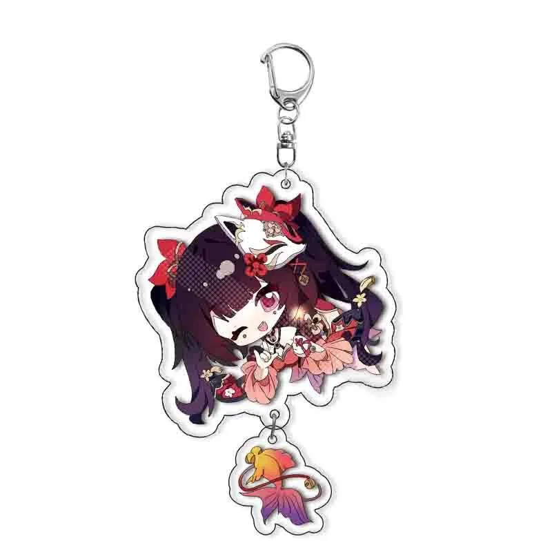 Game Honkai: Star Rail Robin Aventurine Acheron Black Swan Sparkle Cartoon Keyring Accessories Pendant Gifts Collection