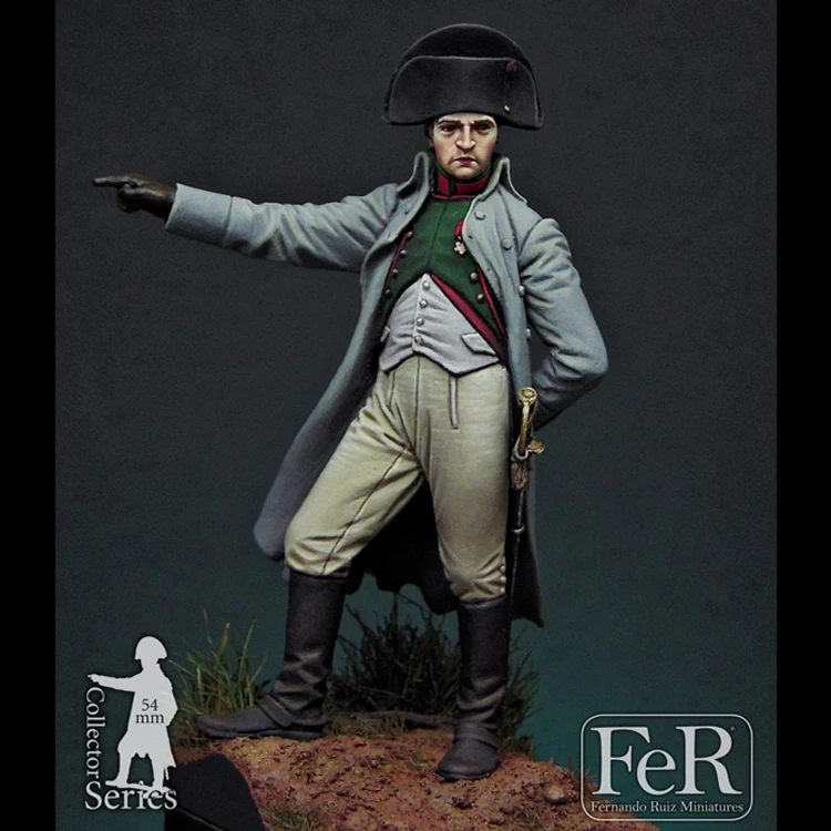 1/32 Napoleon Bonaparte, Grenoble, 1815, 54mm, Resin Model figure GK, Historical character theme, Unassembled and unpainted kit