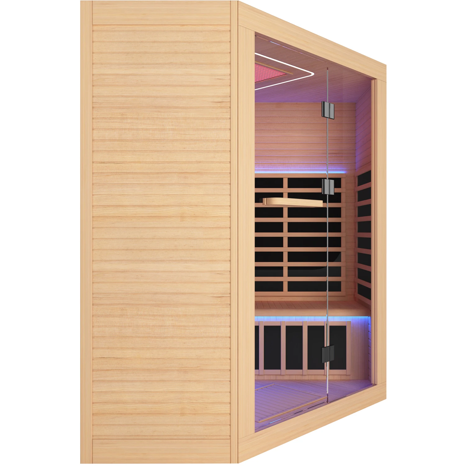 Canadian Hemlock Double Sauna - Pentagonal Design