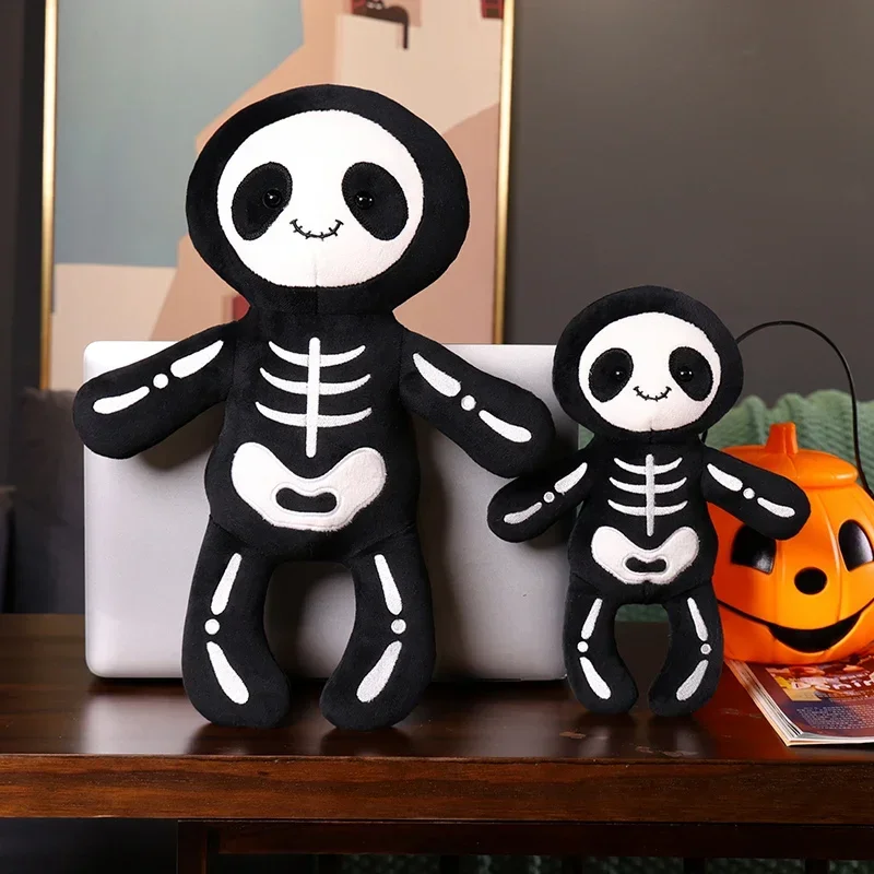 Hot Sale 28/40cm Cartoon Skull Man Halloween Ghost Plush Toy Stuffed Cotton Doll For Children Gift