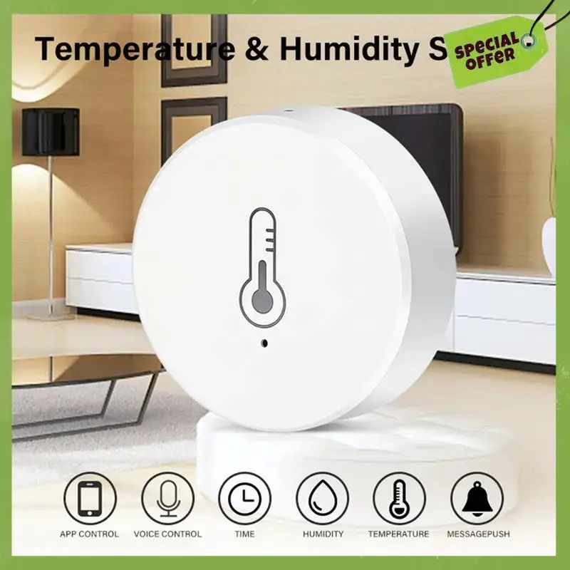 Sensor de temperatura inteligente Leading-Edge-Tuya Zigbee, Sensor de humedad que funciona con Alexa, Google Home, Control por aplicación Smart Life, 2 uds.