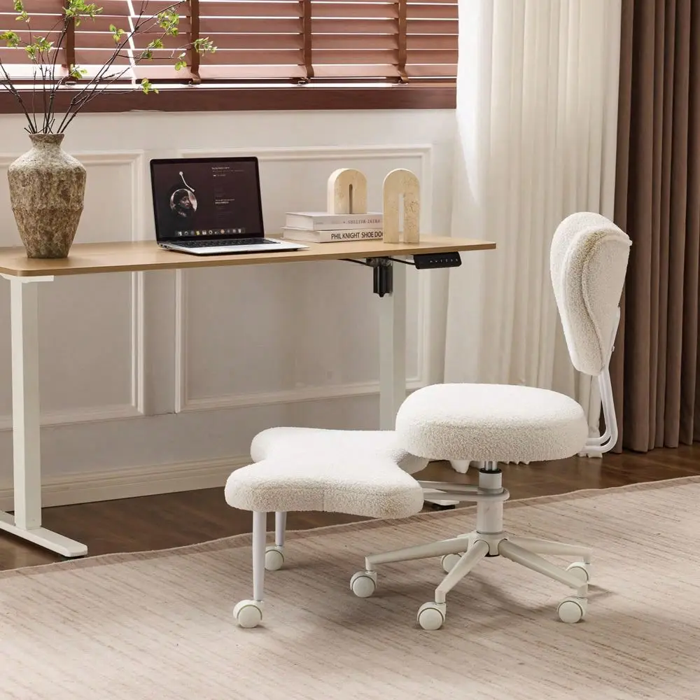 Silla de meditación, una silla ergonómica para sentarse con las piernas cruzadas con soporte lumbar y un cojín de asiento ajustable en altura, ideal para Peo