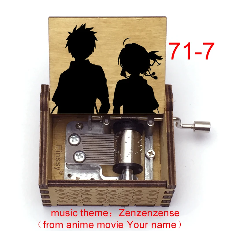 Kimi no Na wa Anime Music Box Your Name Song Zen Zen Zense Wooden Hand Crafted Musical Box Gift Toy Movie Fans office home decor