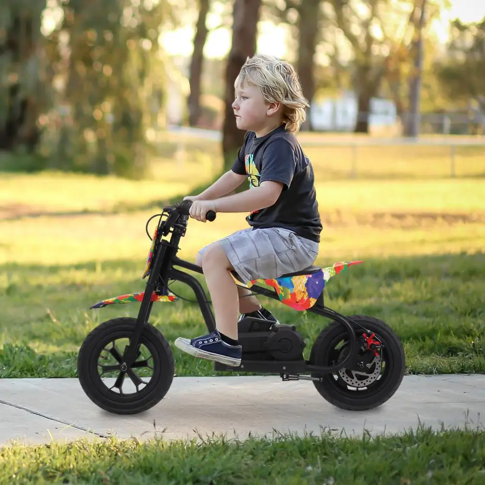 24V Electric Dirt Bike For Kids 250W Ride On Motorcycle Ages 5+ Up To 13 MPH Electric Balance Bike With Disc Brake Outdoor Toys