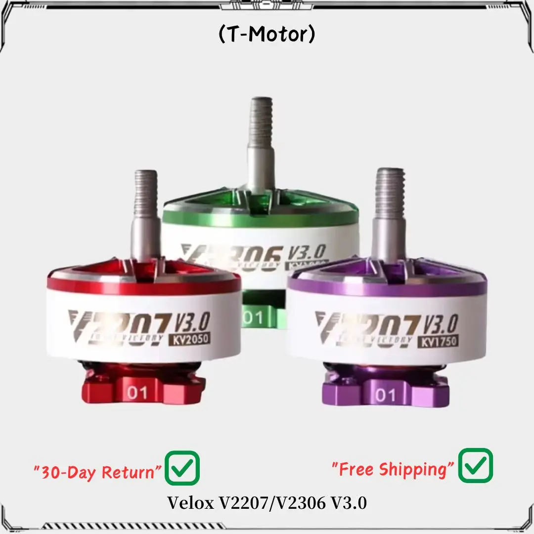 

T-Motor 2025 New Velox V2207 /V2306 V3 1750KV 1950KV 2050KV 6S / 2550KV 4S Brushless Motor for FPV Freestyle Drones DIY Parts