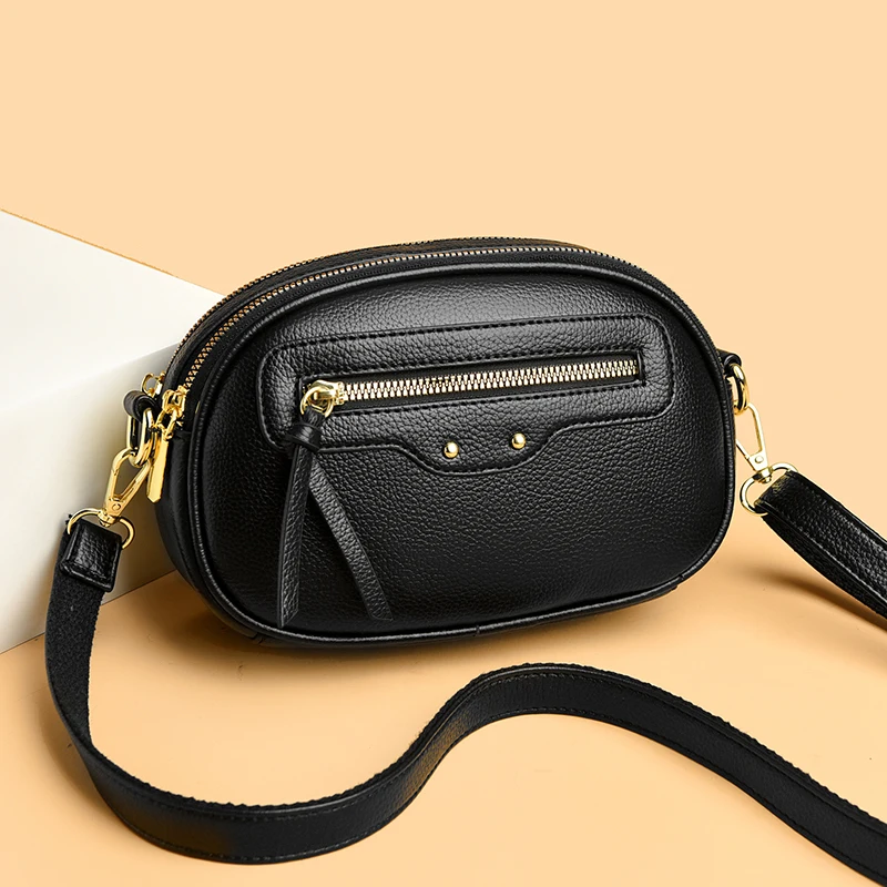 

Luxury Solid Color High Quality PU Leather Shoulder Bags For Women Trend Designer Crossbody Purses Ladies Fashion Brand Handbags