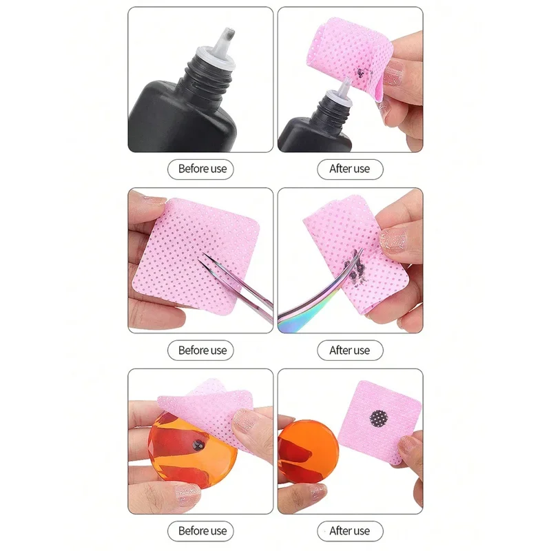 Fusselfreie Wattepads, Nagellackentferner, Tücher, Reinigungswerkzeug, Nagelkunst-Reinigungstücher, Tipps, UV-Gel-Nagellackentfernungspad, Papiertücher