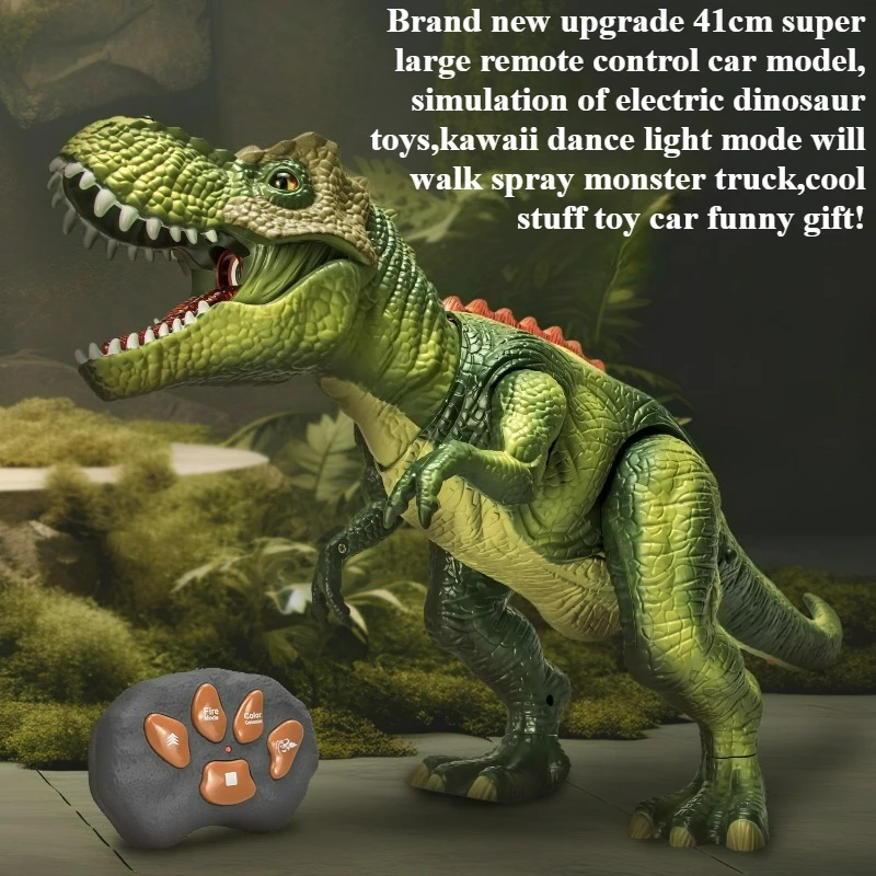 Cool Stuff Funny Gift-Hot 41cm Large Fart Spray Rc Cars,Remote Control Car,Kawaii Robot Dog Electric Dinosaur Toy,Toys for Boys