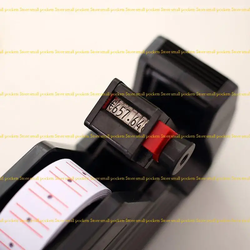 R1WD 8 Digits Price Tag Labeler Labeller with Red Lines Label Paper for Retail Store Pricing Display Tool + Roller