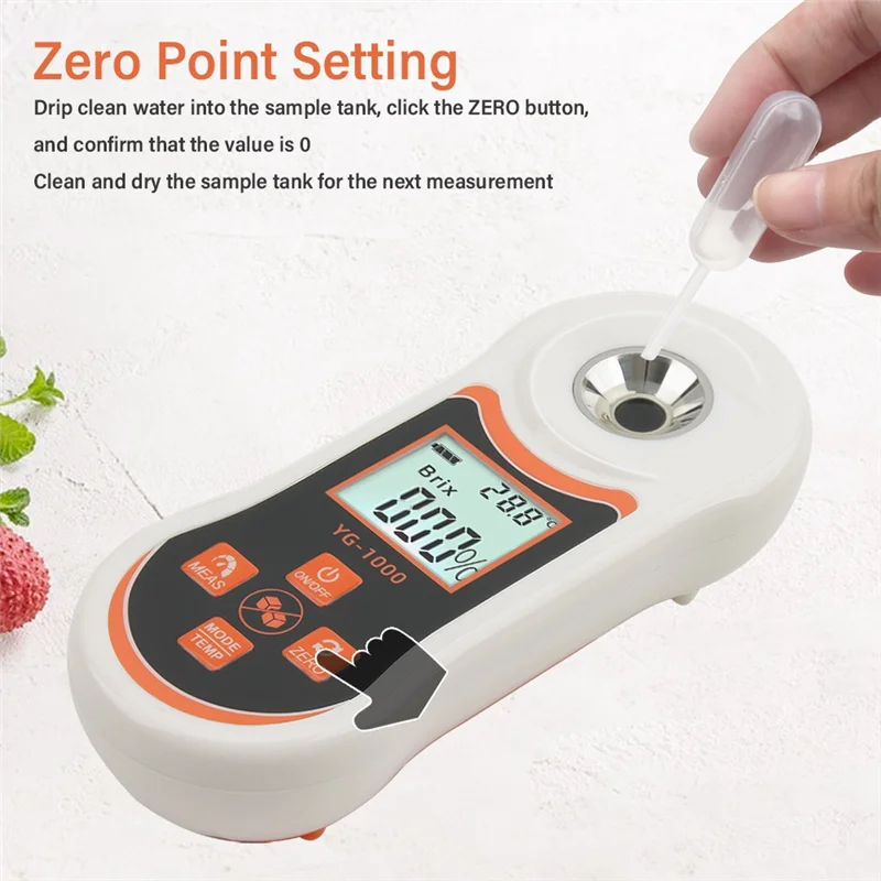 A60F-Digital Display 3 In 1 Electronic 0-60% Brix Meter Refractometer, Sugar Salt Meter, Fruit Juice Sugar Content Tester