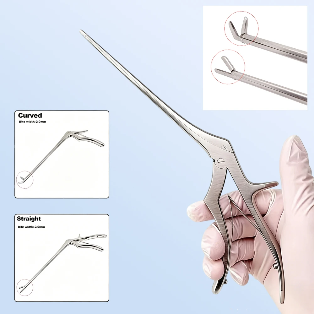 Reusable Straight Tip Nucleus Pulposus Forceps for Veterinary Orthopedic Disc Tissue Extraction Surgical Instruments