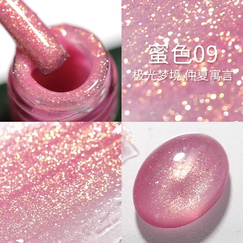 

15ml Sparkling Glitter Gel Nail Polish Spring Summer 9 Colors For Manicure Semi Permanent Nail Art UV Gel Varnish