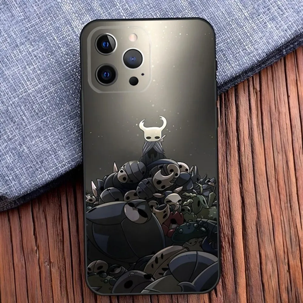 Game Hollow Knight Phone Case For iPhone 16,15,14,13,12,11,Pro,X,XS,Max,XR,Plus,Mini Soft Black Cover