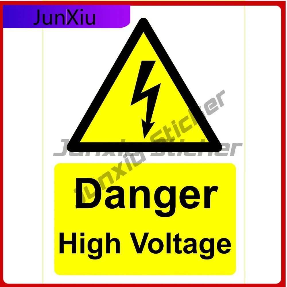 Danger High Voltage Eye Catching Best Gift Vinyl Modern Laptop Decal Decoration Waterproof Car Window Bumper Auto Exterior