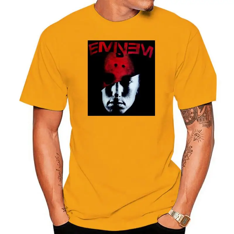 Eminem Slim Shady Men's Premium Cotton Black T-Shirt Evil Twin Shirt Print Tee Shirt Men Short Sleeve top tee