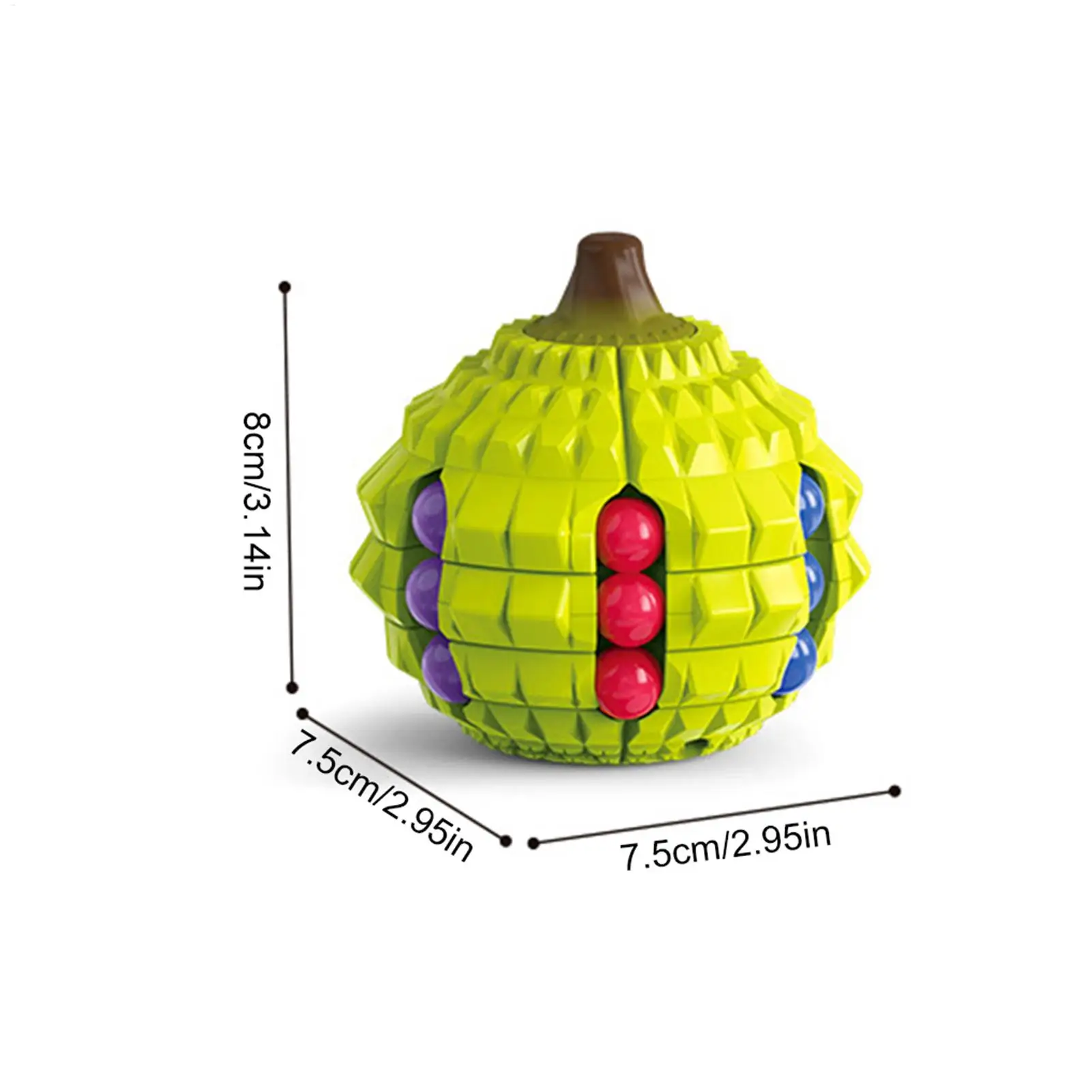 Fidget Toys Cube Durian Shape Rotating Bean Cube Puzzle Entertainment Calming Gadget For Child Youth Men Women Family