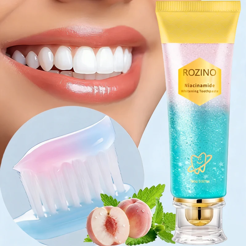 1Pcs/2Pcs/3Pcs Instant-20X Niacinamide Whitening Toothpaste, Fast-Acting Teeth Whitener, Powerful/Safe/Effective, Deep Cleaning - Freshens Breath, Contains Hydroxyapatite, Niacinamide, and Mint, Gives Teeth a Radiant Shine, Naturally Cares for Gum Health, Protects and Strengthens Tooth Enamel, Eliminates Bad Breath through Brushing, Prevents Toothache, Removes Stubborn Plaque, Prevents Dental Plaque, Fluoride-Free - Suitable for Daily Use