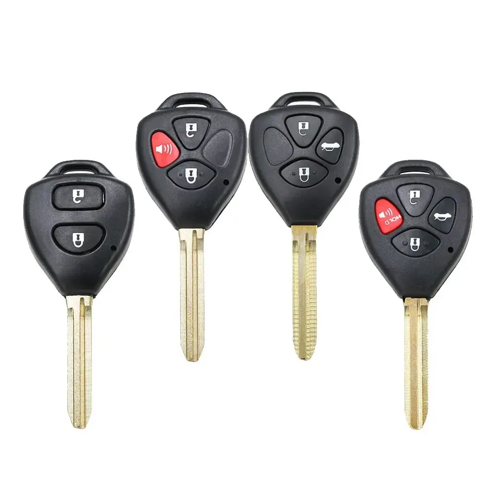XRNKEY 2/ 3/ 2 + 1/ 4Buttons etui na kluczyki do samochodu Fob dla Toyota Camry Corolla Avalon Venza 2007 2008 2009 2010 2011 2012 etui na klucze — zdjęcie 2