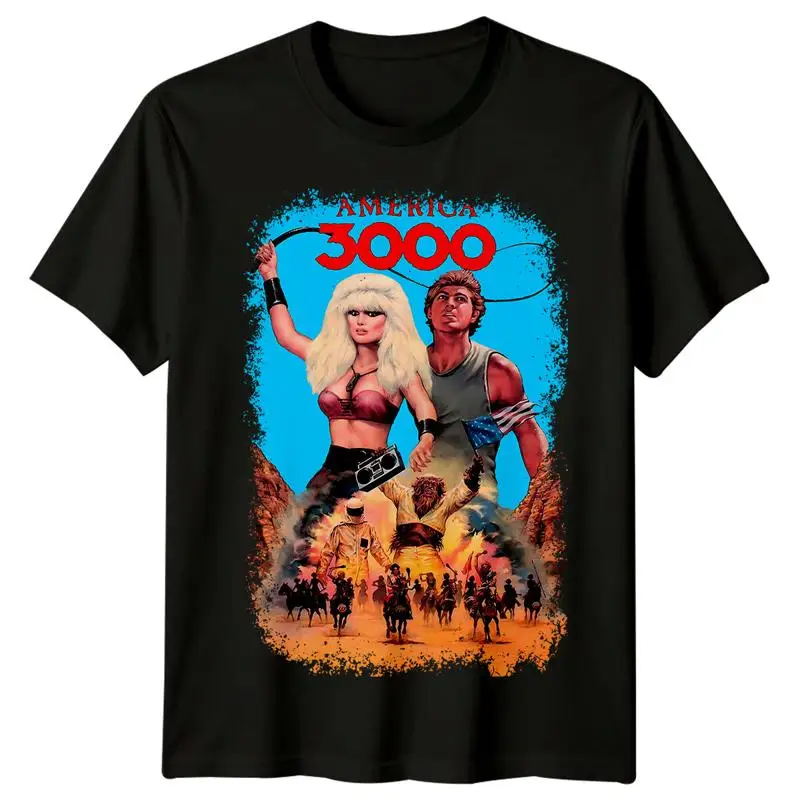 America 3000 1986 Movie Poster Inspired  T shirt Retro 80s