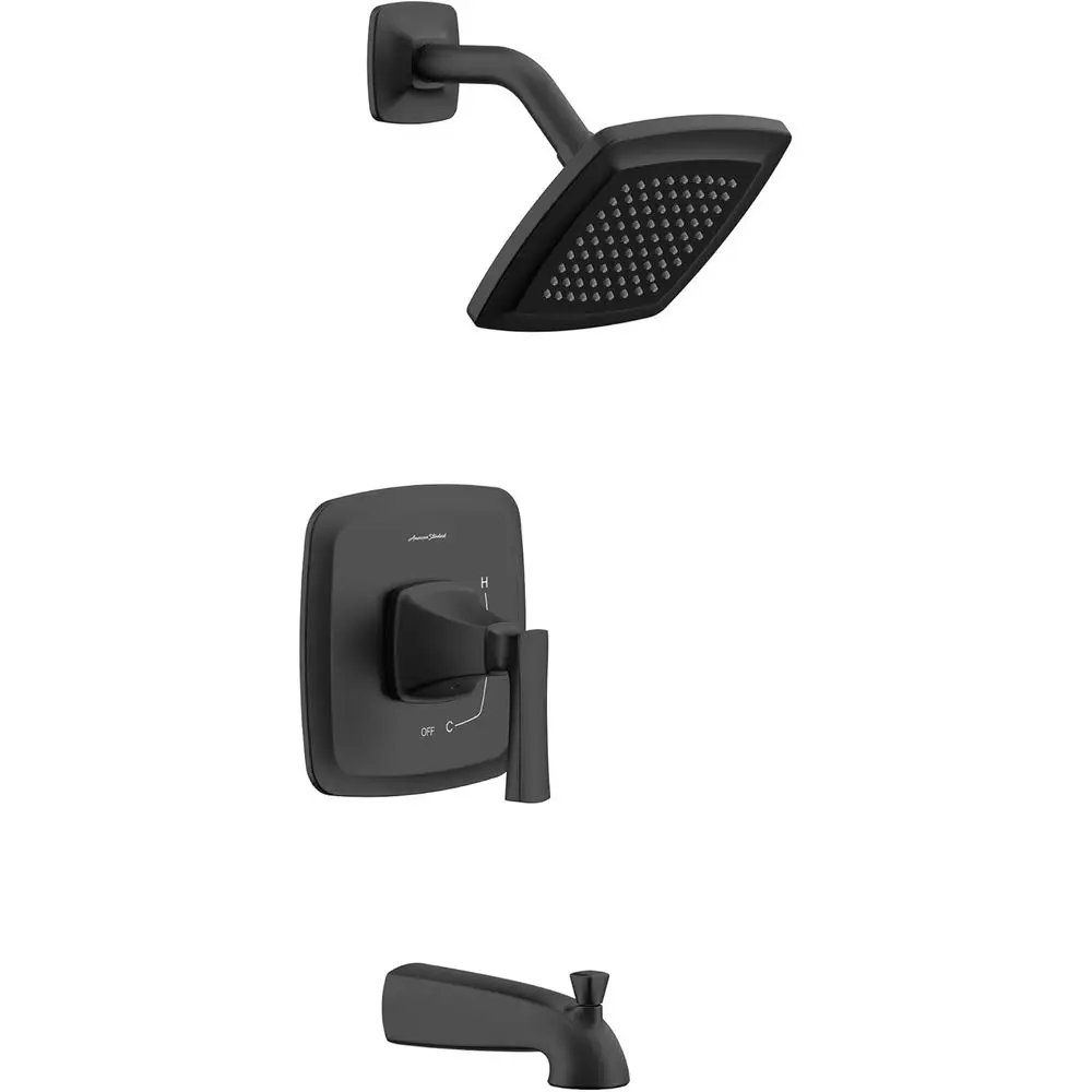 

Matte Black Tub and Shower Trim Kit, 1.8 GPM, Modern Design