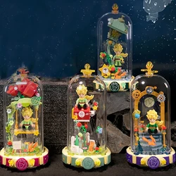 MOC Pantasy Starlight Lamp Rose Swing Wishing Mailbox Starry Gate Building Blocks Brick Puzzle Toys for Children Kids Boys Gift