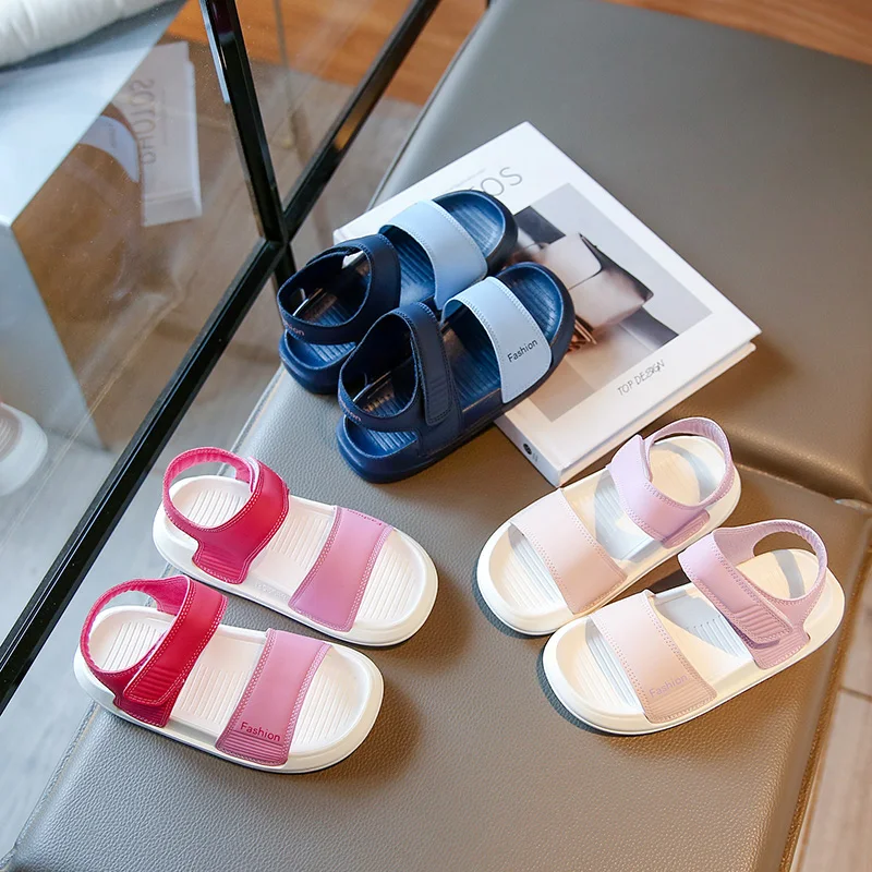 

Children Sandals Non-slip Open Toes Flat Shoes 2026 New Boys' Summer Beach Sandals with Anti-Slip Soft Sole for Girls Boys