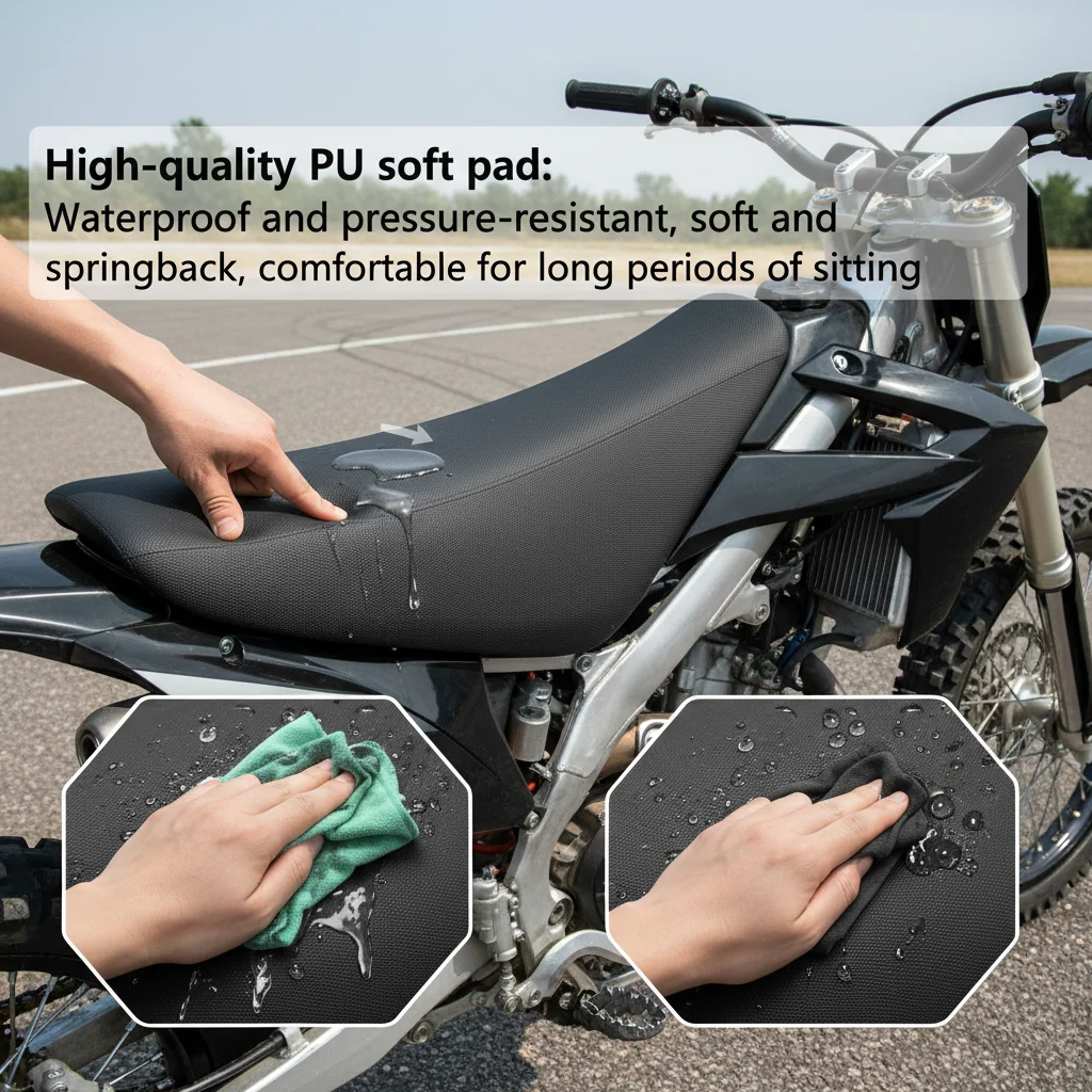 

Мотоциклетное сиденье-подушка с кронштейном, комфортное сиденье с полиуретановой подкладкой для электровелосипедов и круизеров