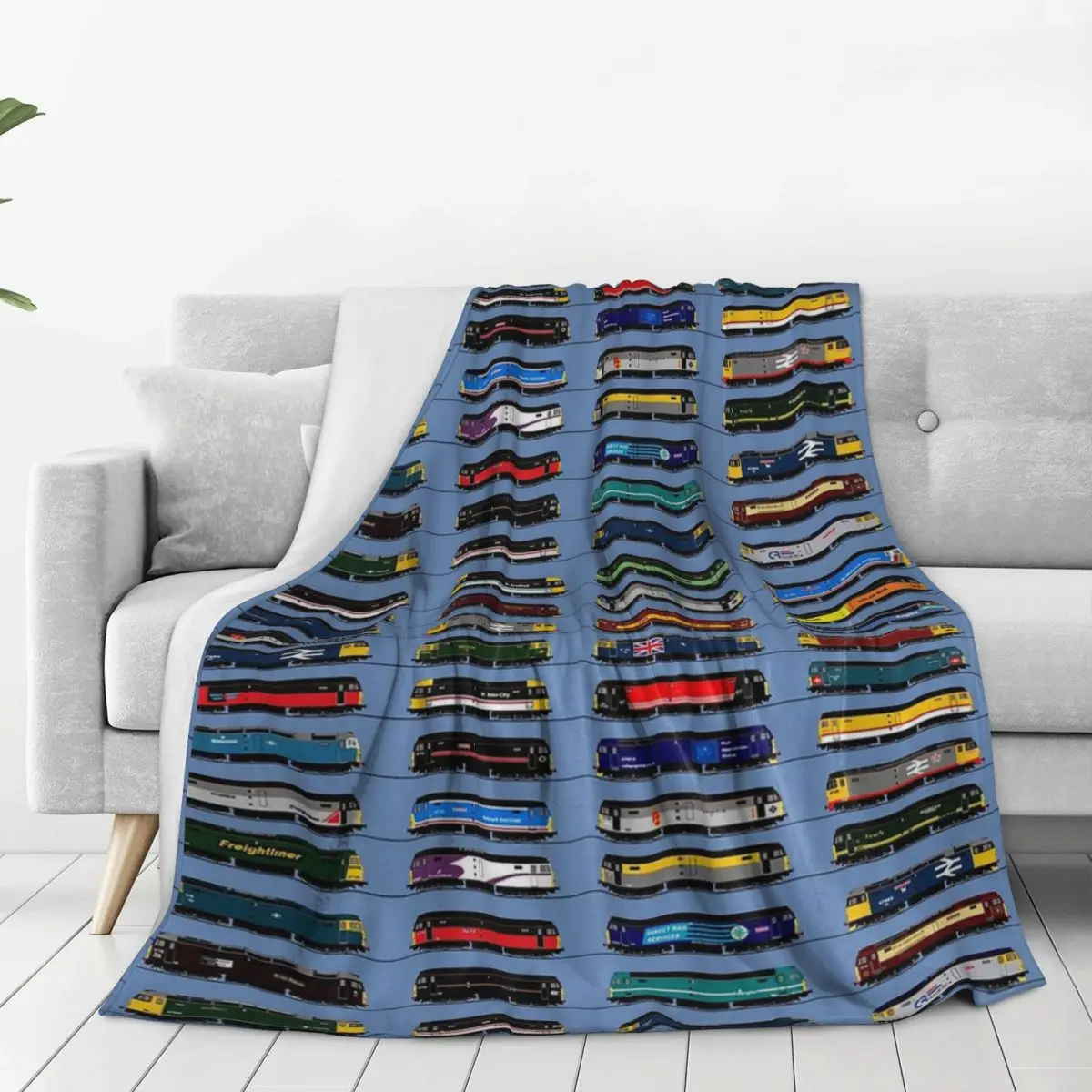 Class 47 Locomotive Collection Blankets Fleece Lightweight Throw Blankets Sofa Throw Blanket For Couch Office Throws Bedspread