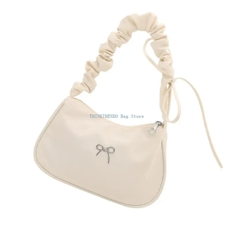 340D Pleated Shoulder Bag Wrinkled Surfaces Casual Accessory Fashion Underarm Bags