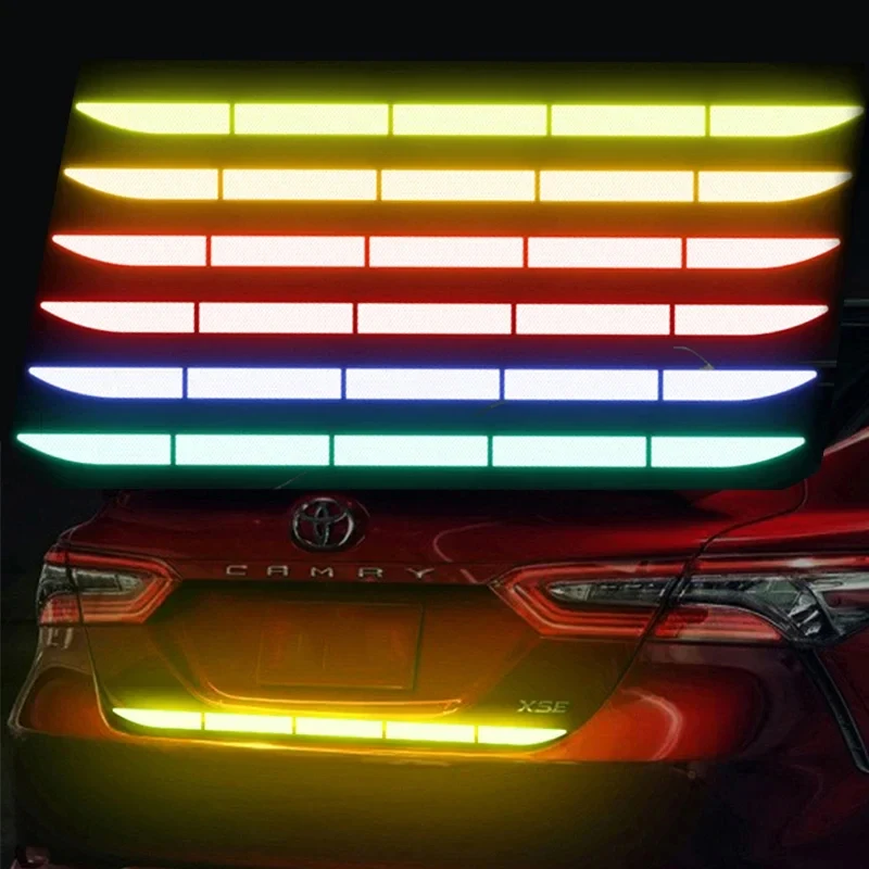 Car Reflective Tape Warning Safety Sticker Anti Collision Warning Reflective Stickers Automobile Trunk Reflectante Accessories