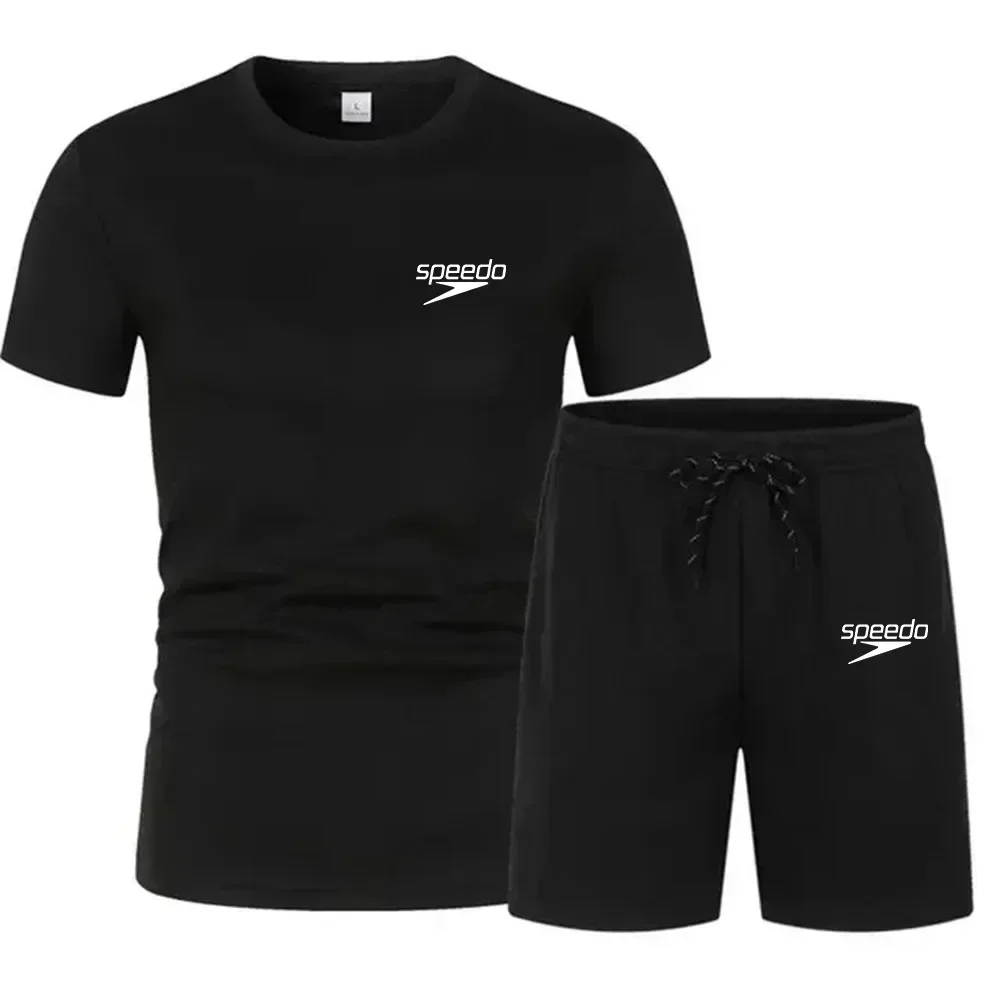 

2025Fashion Casual Men Summer Mesh Suit Men Quick Drying Breathable Short Sleeves Sports Clothing Men Suit Running Clothing