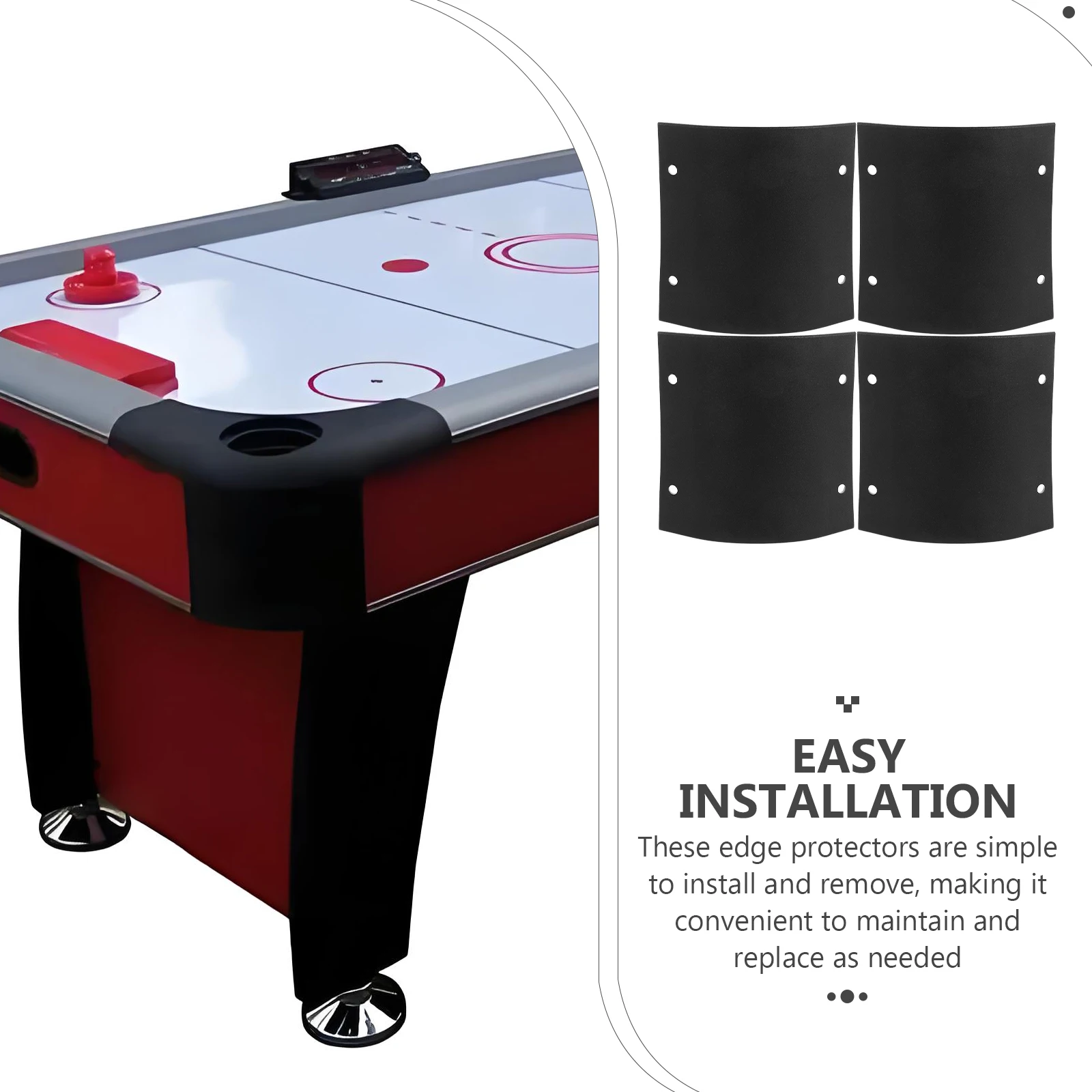 4 قطعة هوكي الجليد الجدول حافة حماة البلاستيك الحرس استبدال أجزاء لعبة الجدول حافة يغطي أجزاء واقية #4