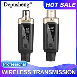 Wireless Microphone System XLR Mic Converter Adapter Depusheng MA5 UHF Automatic Transmitter Setup For Condenser Dynamic Mic