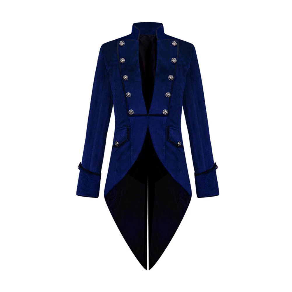 

Men's Medieval Steampunk Coat Vintage Tuxedo Jacket Gothic Victorian Dress Coat Halloween Cosplay Coat High Quality