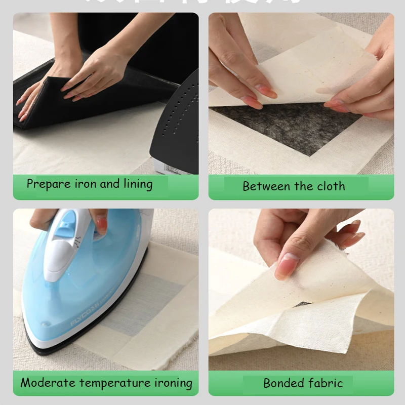 White Double Sided Adhesive Interlining for Sewing
