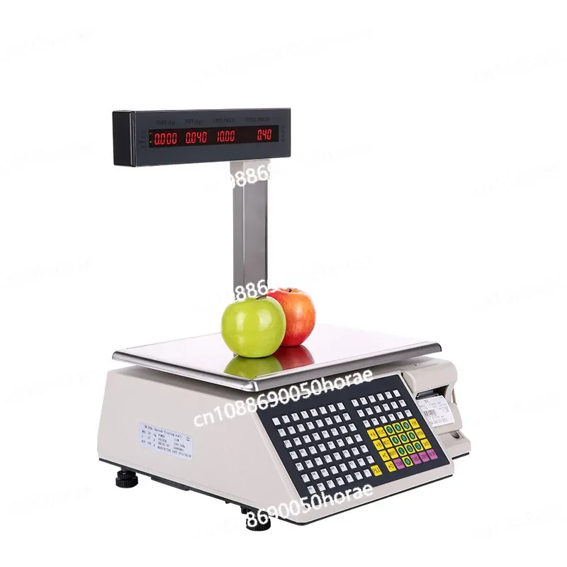 Ab barcode scale, English scale, Arabic fruit and vegetable label  supermarket all-in-one machine, 110V