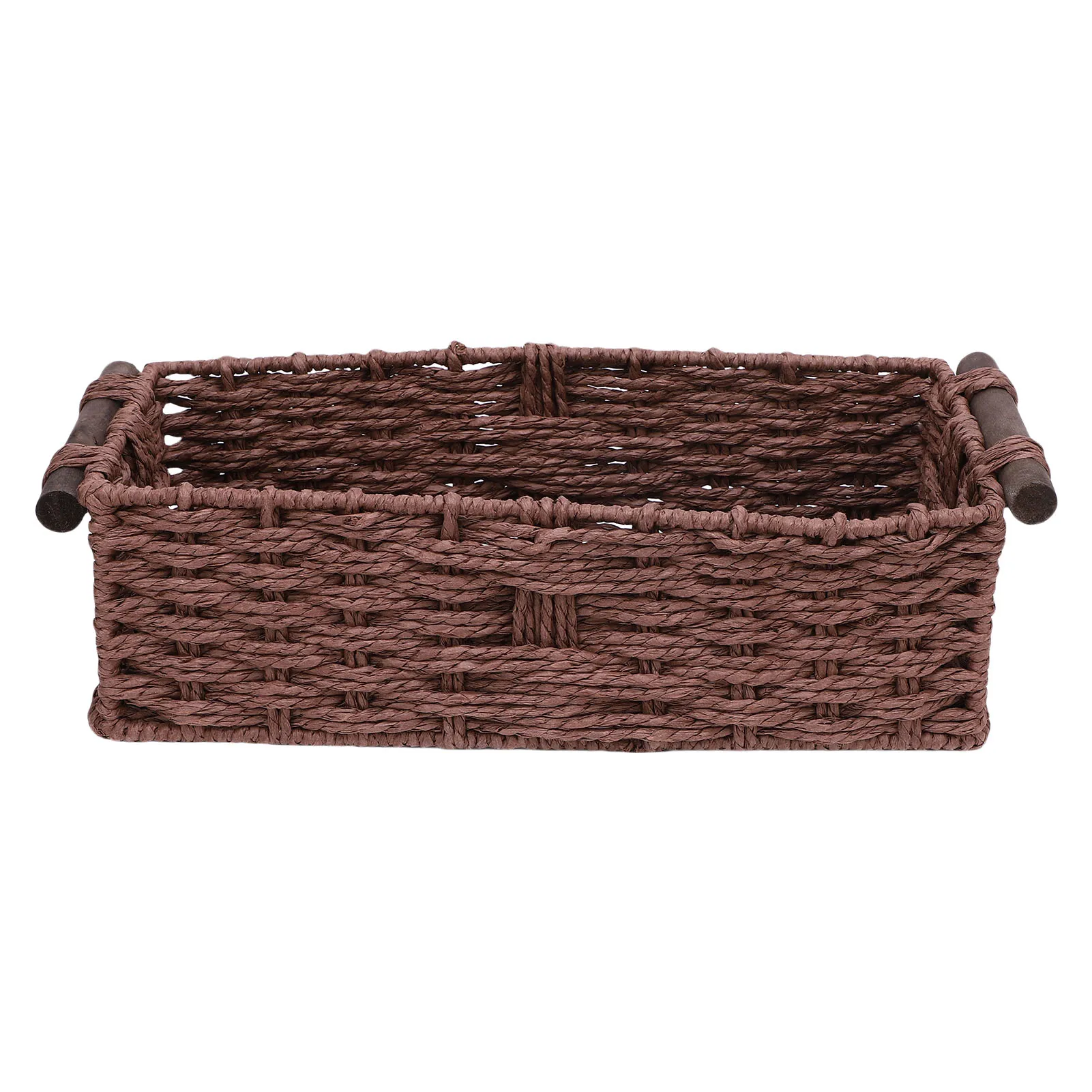 Toiletpapier Opbergmand Handgeweven Papieren Touw Decoratieve Opbergbak 35x15x10cm voor Badkamer Woonkamer Planken Aanrecht