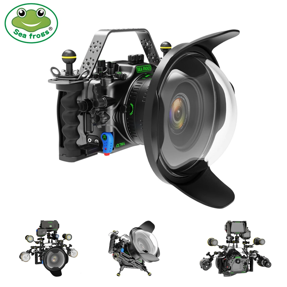 For Sony A7 M4 SIGMA 14-24mmf 2.8 DG DN Seafrogs Aluminum Alloy Camera Case Deep Dive Waterproof 100M Cove Photography Equipment
