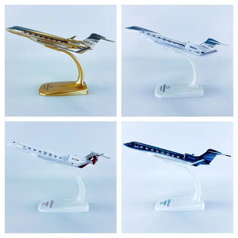 16cm 1/200 Scale Business Jet Gulfstream G650 Diecast Metal Airplane Model Toy Kits with Stand for Collections Displays or Gift