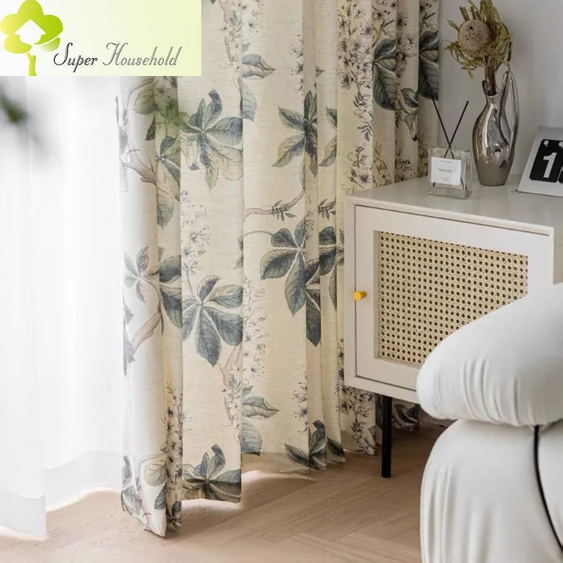 Nordic Style Curtains for Living Room Bedroom Blackout Curtain Custom Modern Minimalist Drapes Fabric Printing