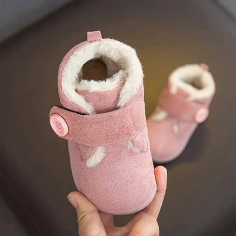 Baby Items Soft Sole Walking Shoes New Baby Cotton Shoe Warm Boy Snow Boot Plush Ankle Boot Girl Shoe Short Boot Kid Shoe 아기장화