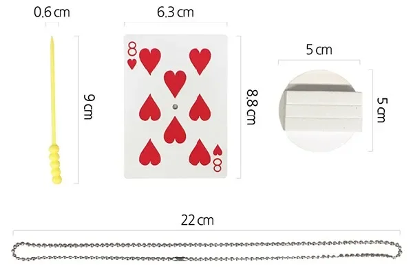 Chain Thru Sword - Card Magic Tricks Magician Close up Illusions Gimmick Props Mentalism Impossible Solid Through Solid Comedy