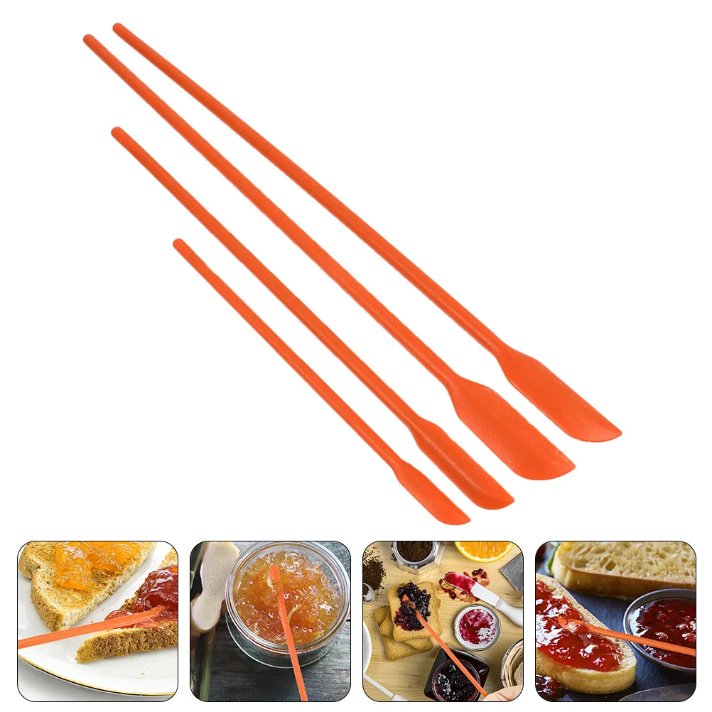 

4 Pcs Sauce Scraper Silicone Spatula Butter Spatulas Kitchen Cooking Tool Gadgets Cream Scrapers Jam Jar