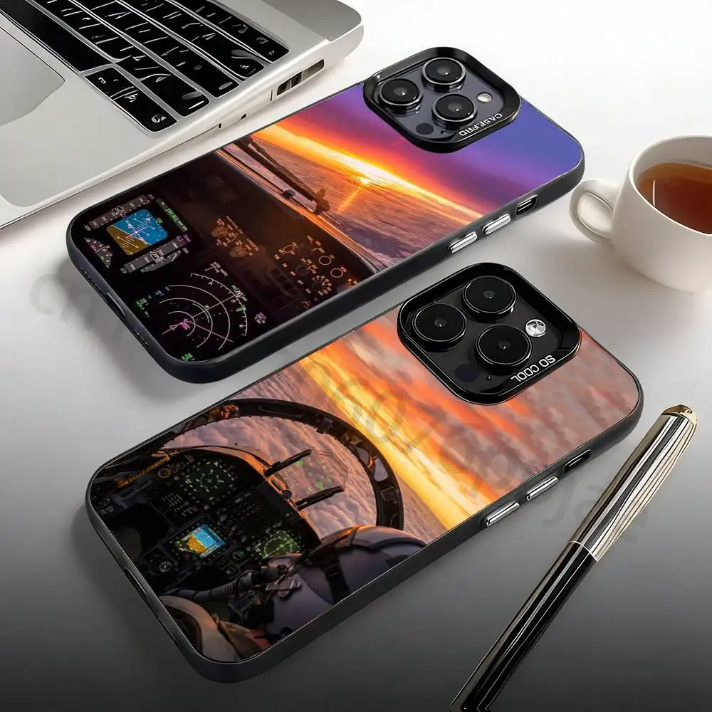 

Aeroplane Pilot Cockpit Phone Case For iPhone 17,16,15,14,13,12,11,Pro,Max,Plus,Mini Candy Matte Shockproof Cover