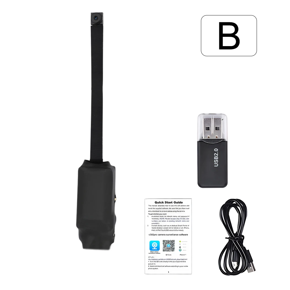 1080P HD DIY WiFi Mini Camera Draagbare Videorecorder Micro Camcorder P2P Draadloze Webcam Loop Recording Ondersteuning Remote Viewing