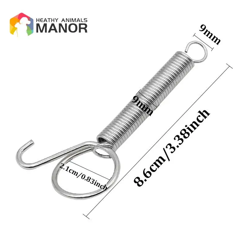 5/10Pcs Cage Door Spring Hook Metal Spring Hooks Sturdy Tension Fixing Spring for Wire Rabbit/bird/hamster Cage/