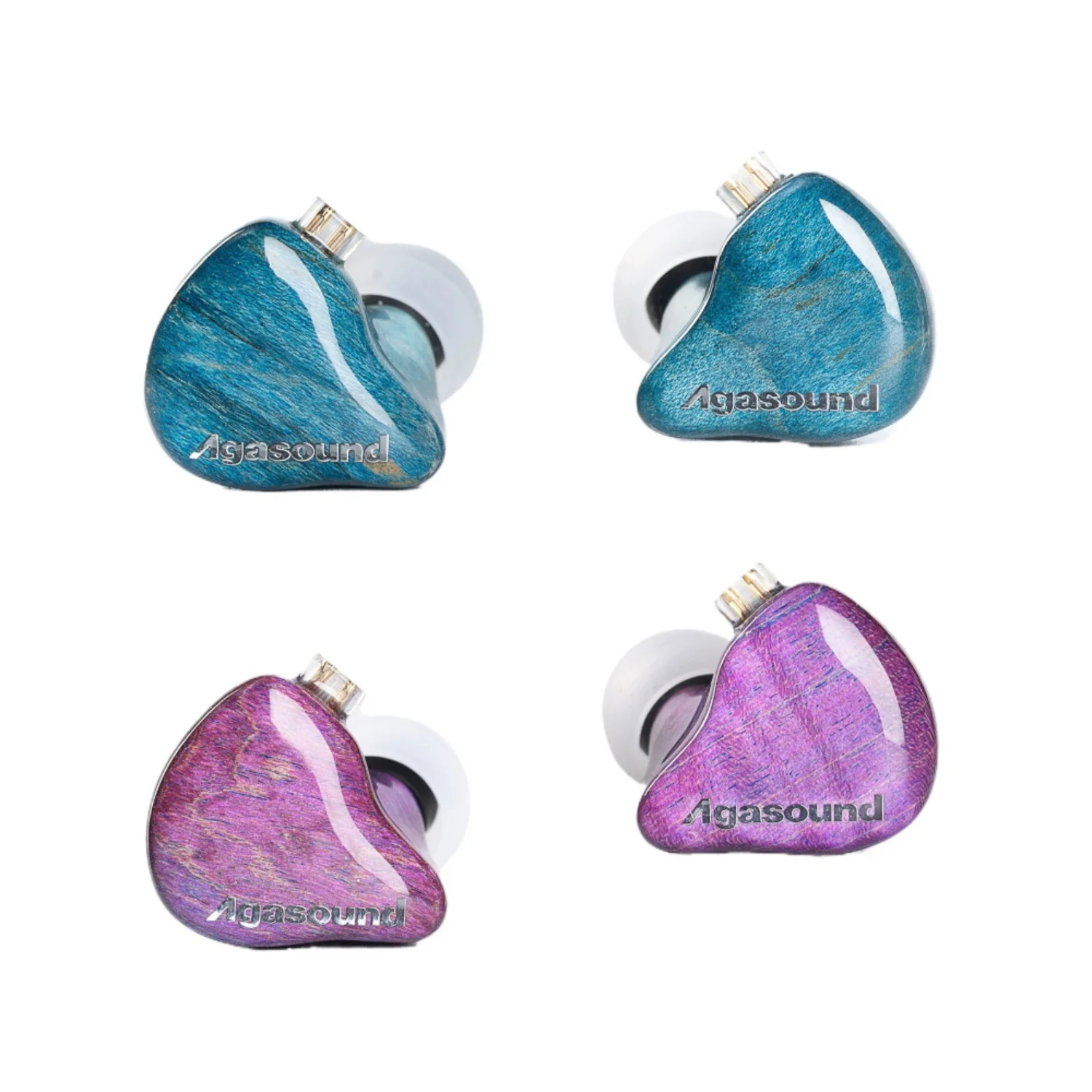 Agasound artista colorido madera HiFi auricular equilibrado doble magnético dinámico en la oreja Monitor con cable auriculares música auriculares